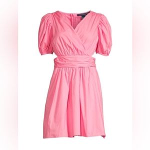 706 French Connection Rhodes Poplin Vneck Dress